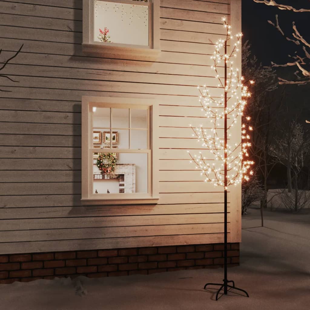 vidaXL Kvitnúca čerešňa LED strom teplá biela 368 LED 300 cm