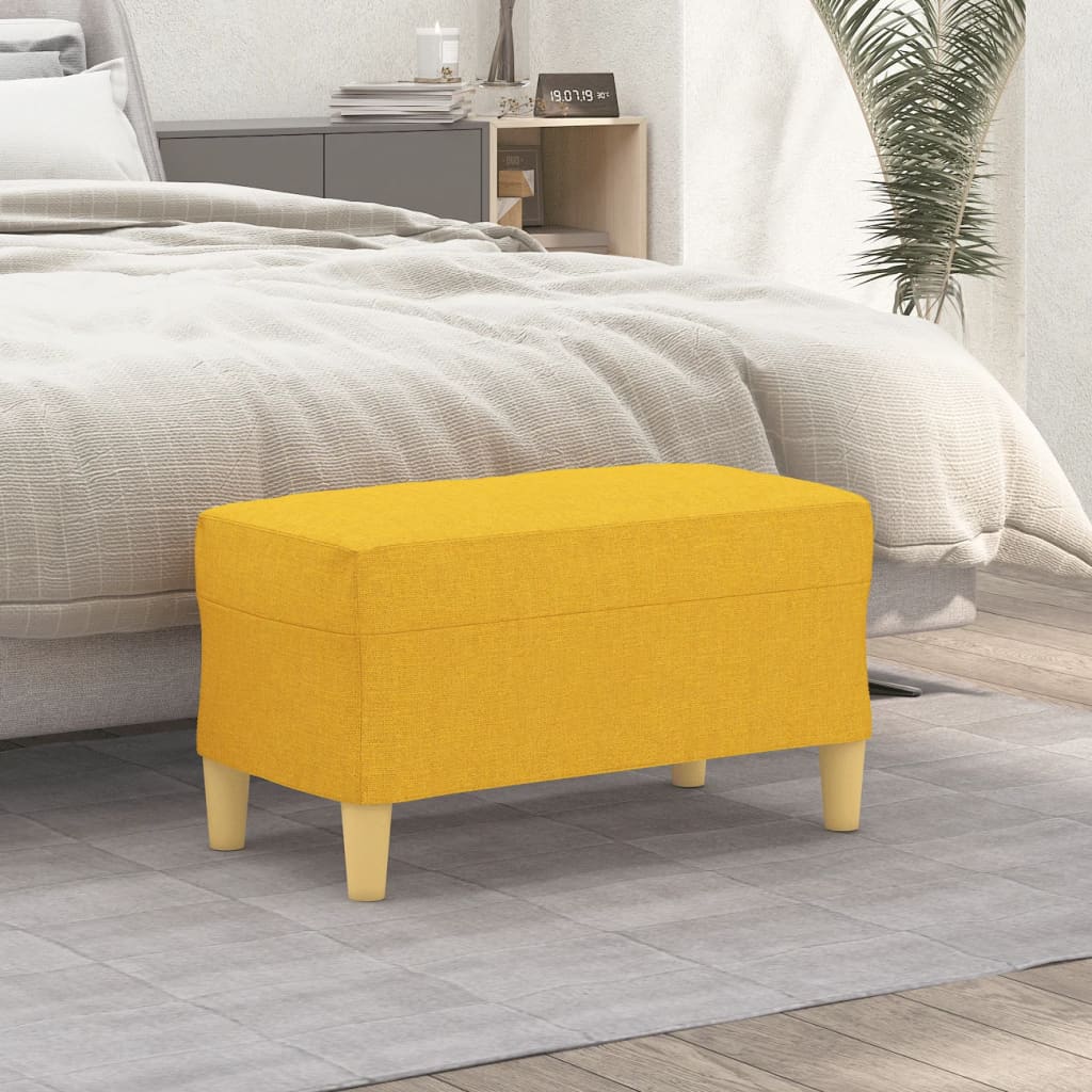 vidaXL Lavička bledožltá 70x35x41 cm látka