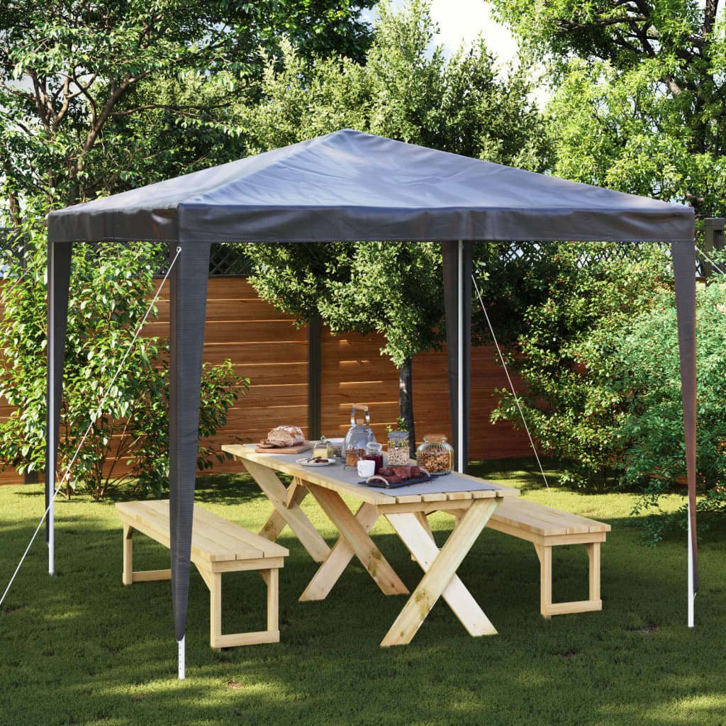 vidaXL Profesionálny párty stan 2,5x2,5 m, antracitový 90 g/m²