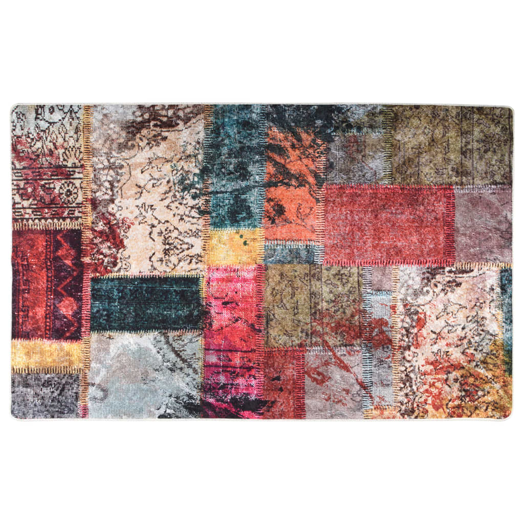 vidaXL Prateľný koberec patchwork 160x230 cm viacfarebný protišmykový