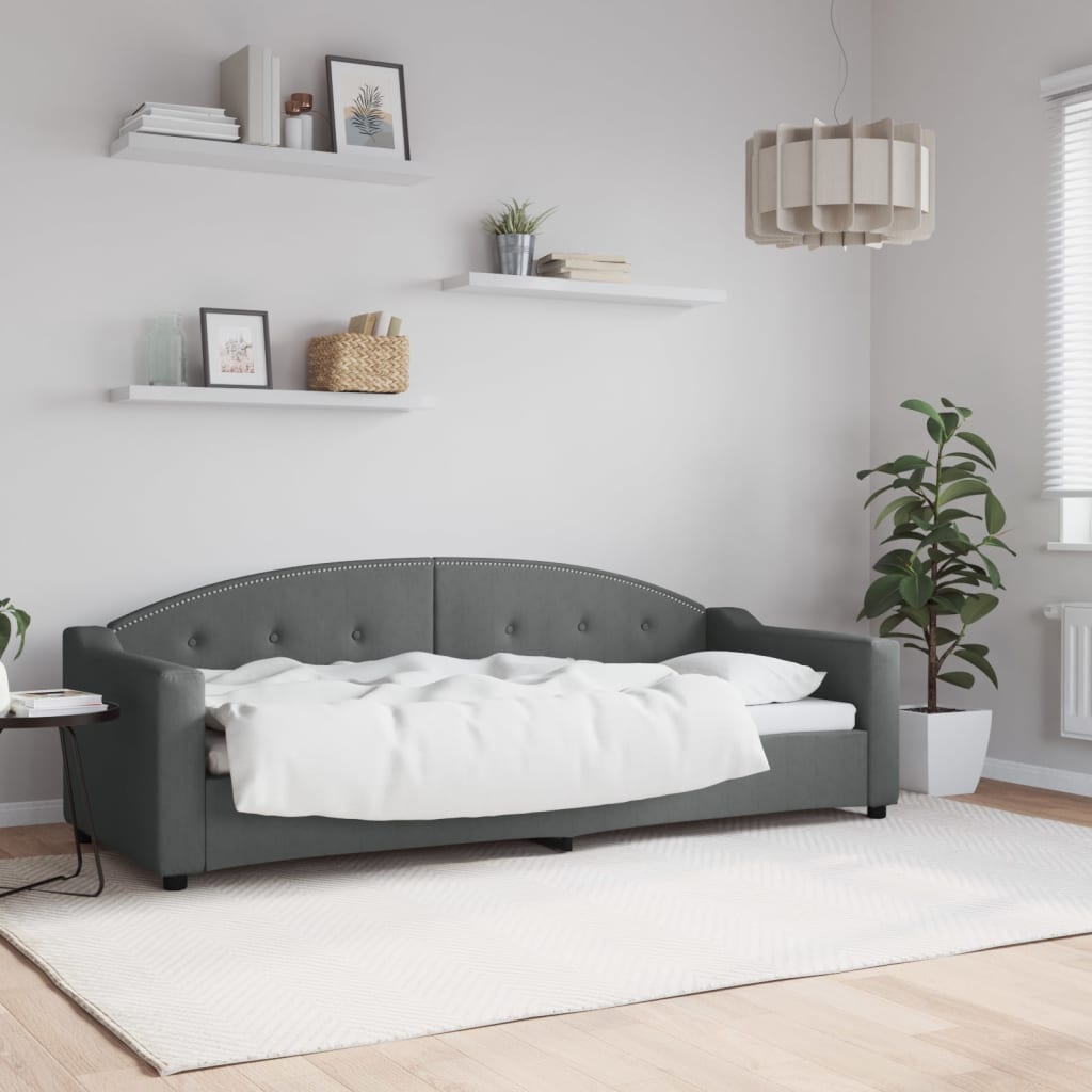 vidaXL Posteľný rám tmavosivý 80x200 cm látka