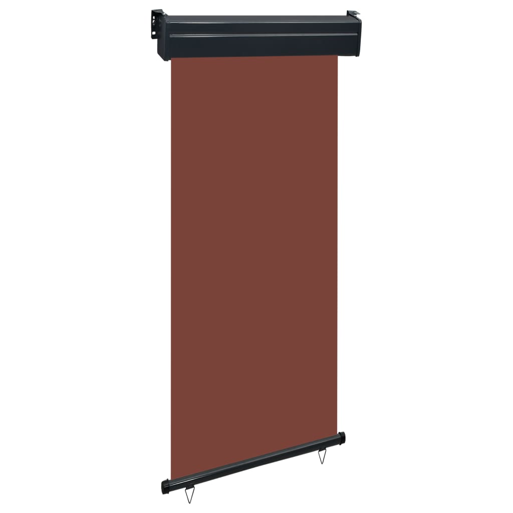vidaXL Bočná markíza na balkón 100x250 cm, hnedá