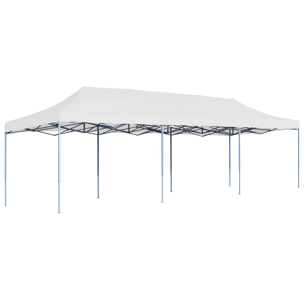 vidaXL Skladací párty stan biely 3x9 m