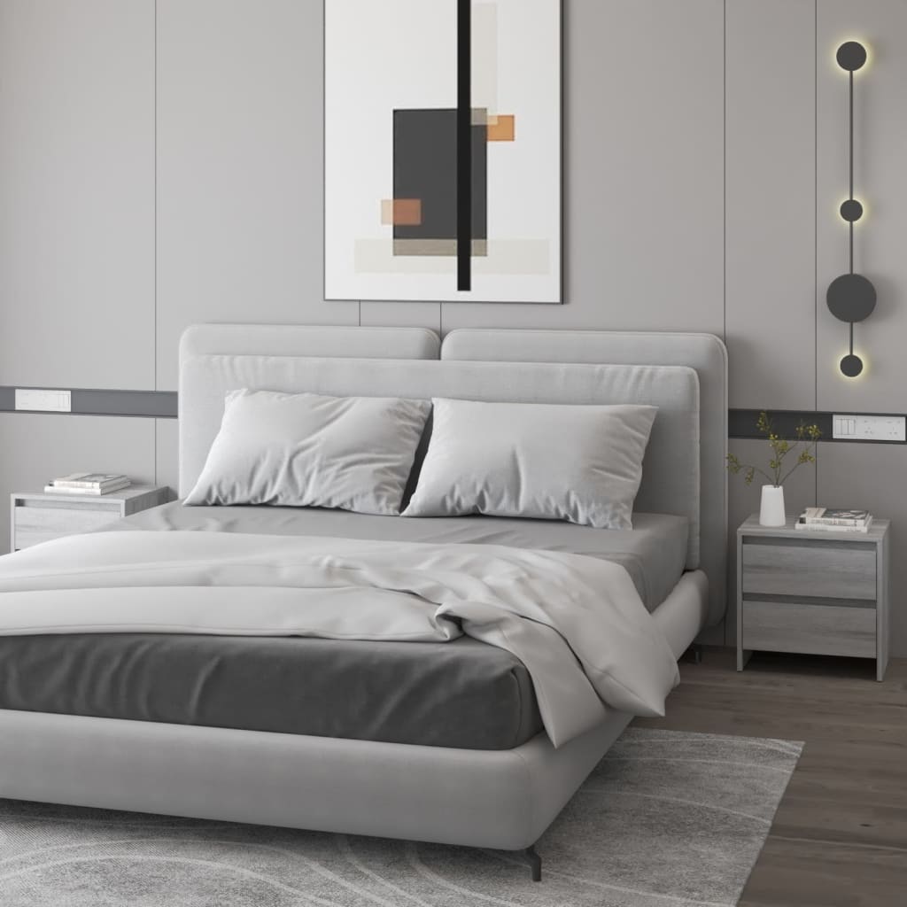 vidaXL Nočné stolíky 2 ks sivý dub sonoma 45x34,5x44,5 cm drevotrieska