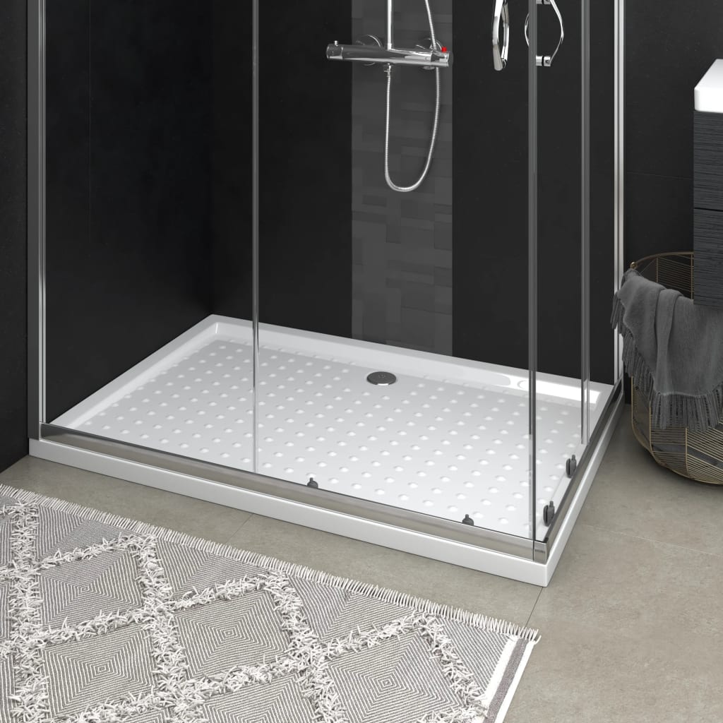 vidaXL Sprchová vanička s protišmykovými výbežkami biela 80x120x4 cm ABS