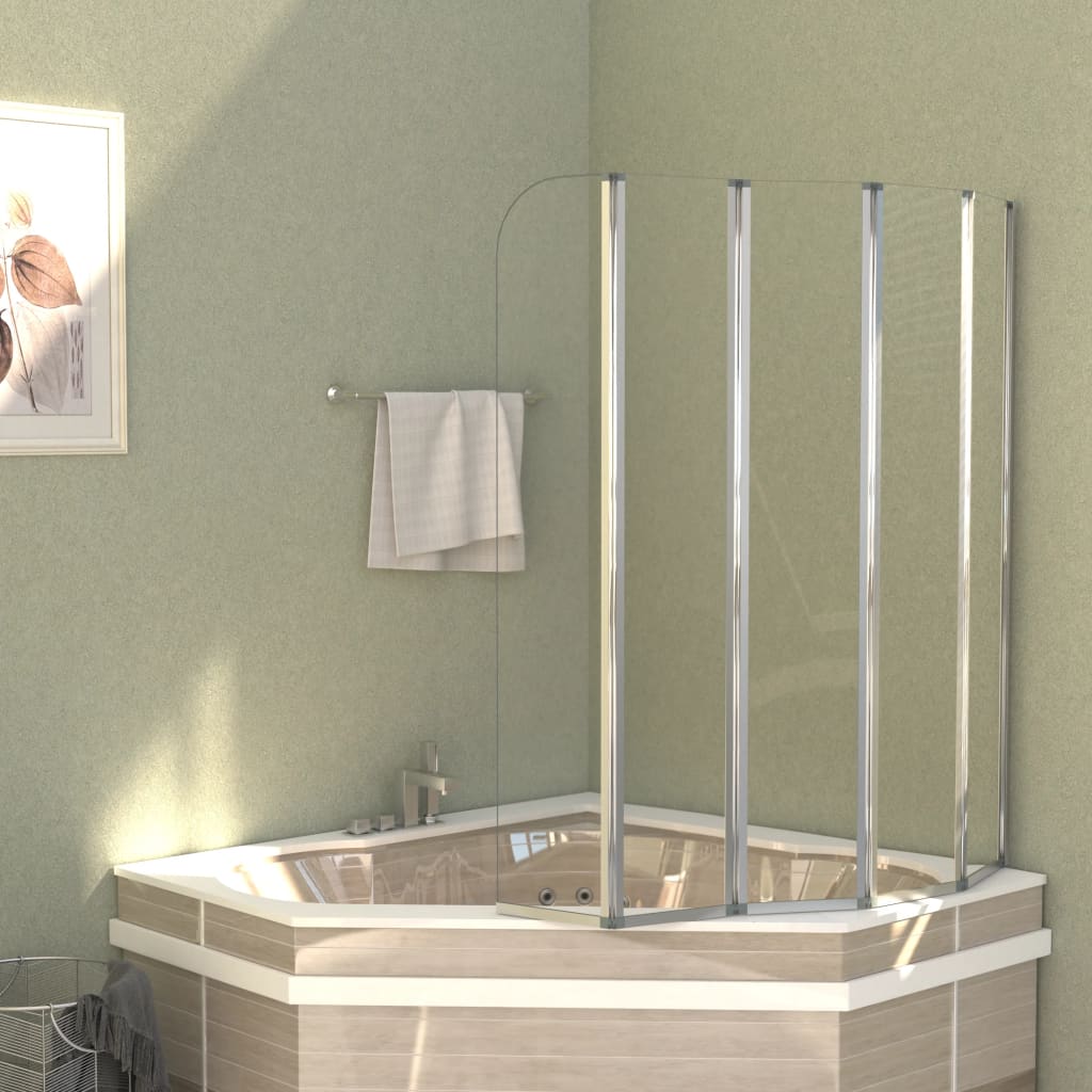 vidaXL Sprchová zástena 120x140 cm tvrdené sklo priehľadná