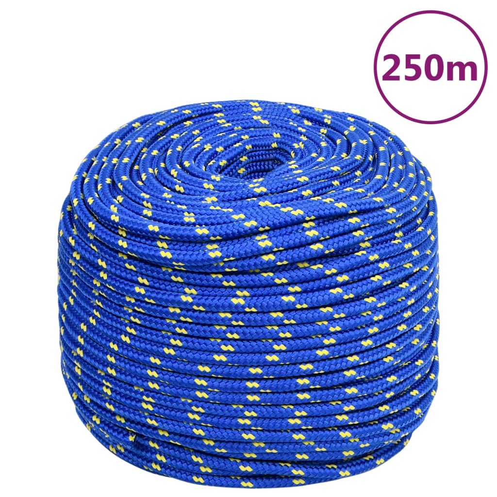 vidaXL Lodné lano modré 8 mm 250 m polypropylén