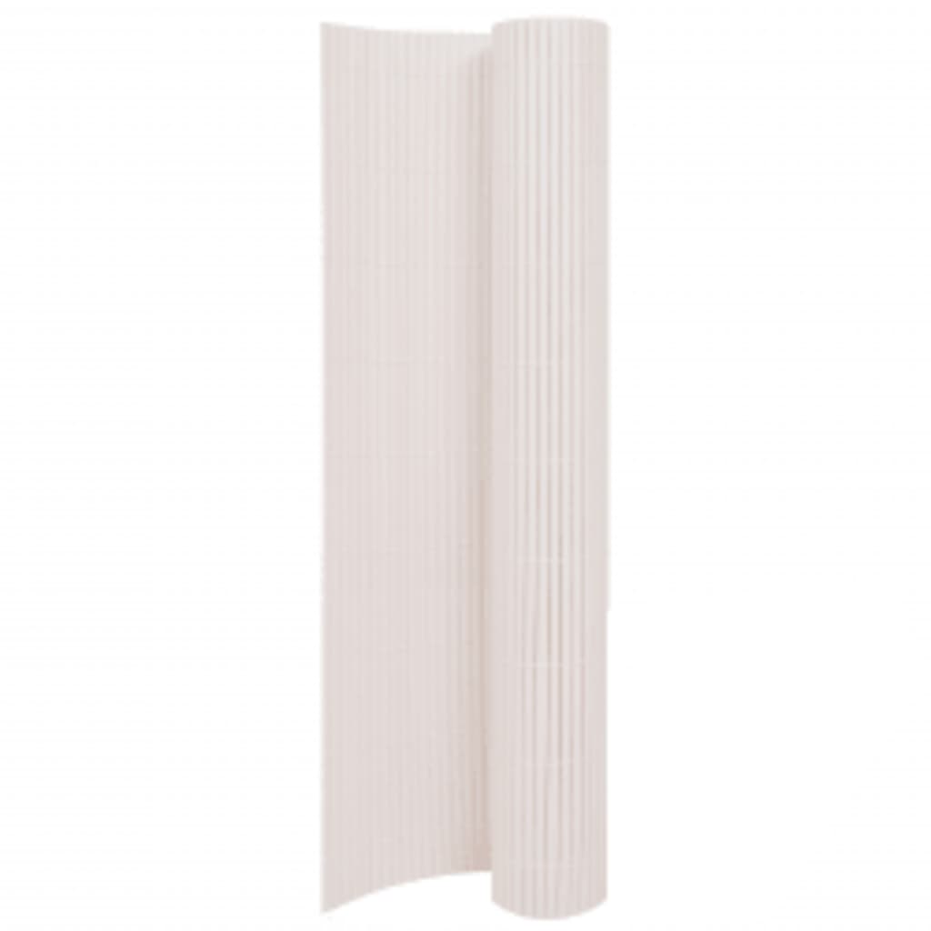 vidaXL Obojstranný záhradný plot 110x500 cm biely