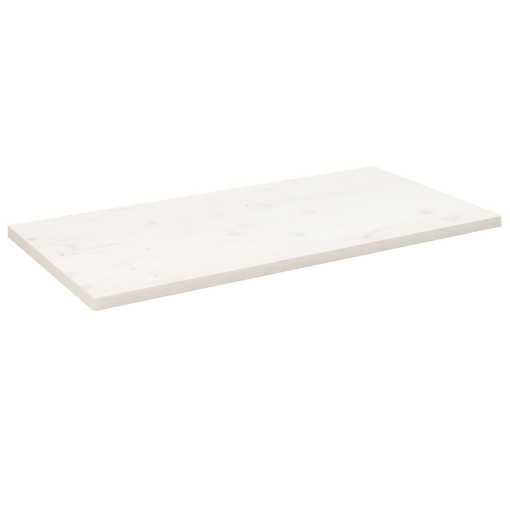 vidaXL Stolová doska biela 100x60x2,5 cm masívna borovica obdĺžniková