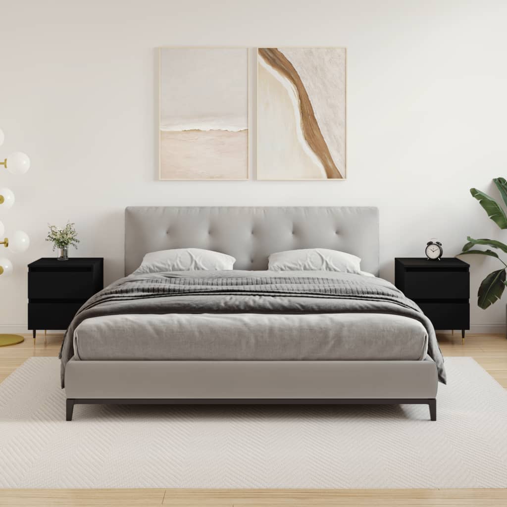 vidaXL Nočné stolíky 2 ks čierne 40x35x50 cm kompozitné drevo