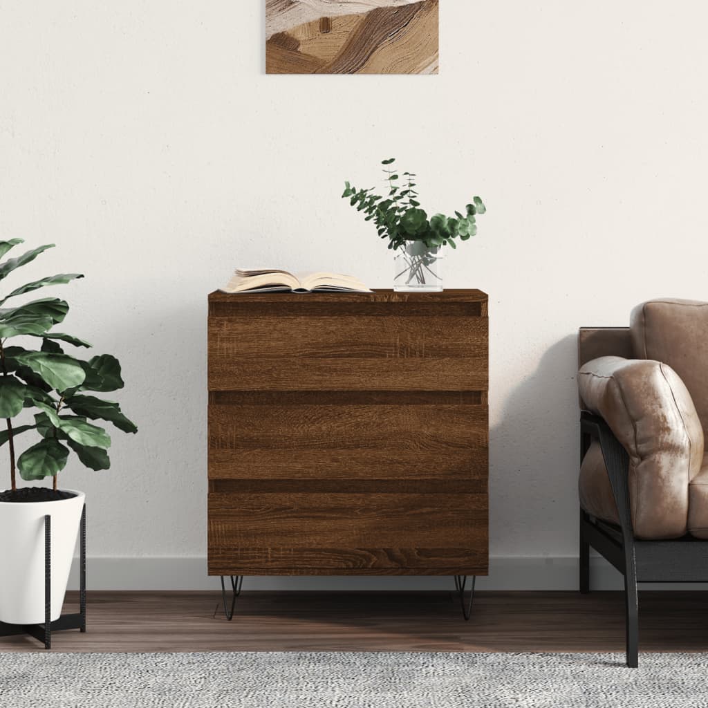 vidaXL Komoda hnedý dub 60x35x70 cm spracované drevo