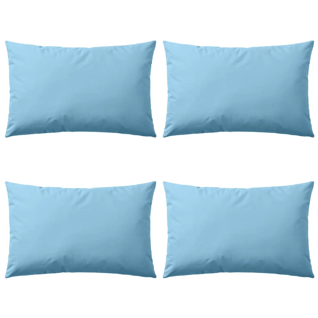 vidaXL Vankúše do exteriéru 4 ks 60x40 cm bledomodré