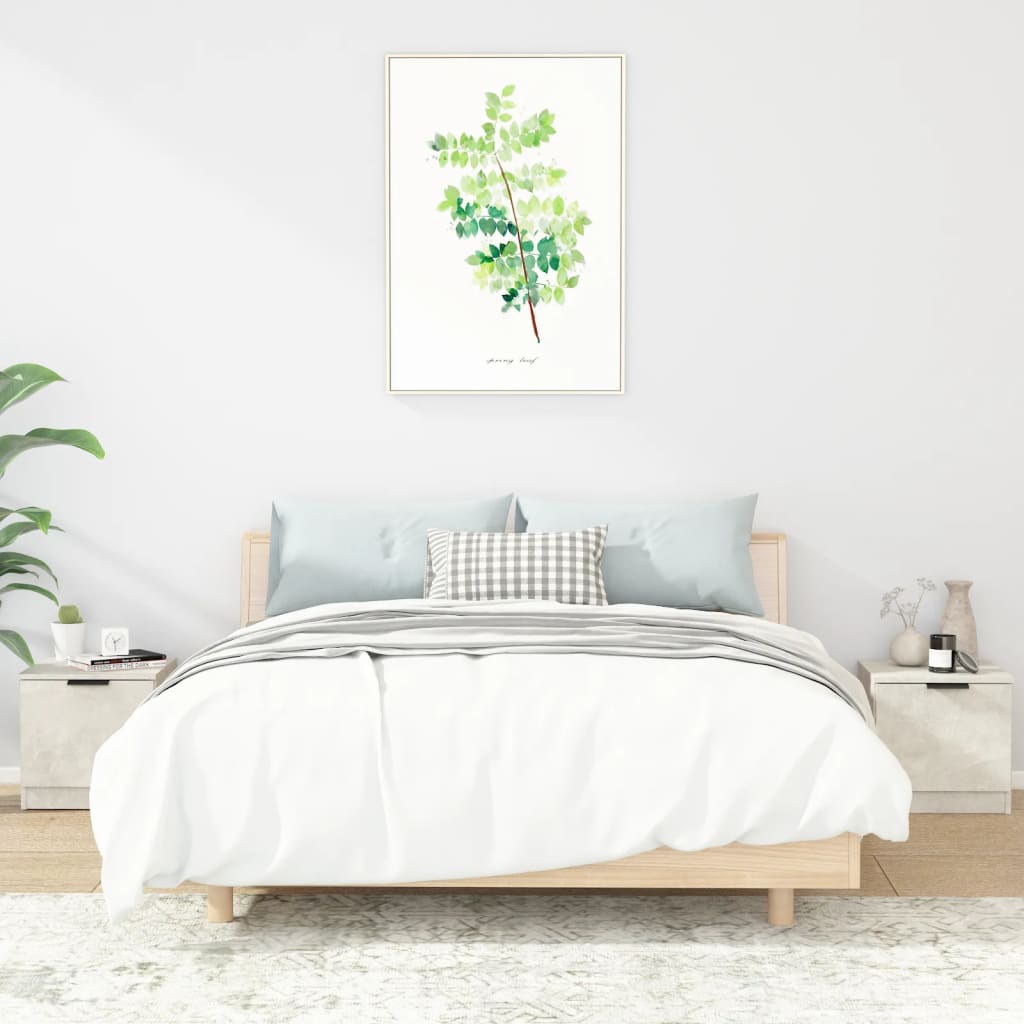 vidaXL Nočné stolíky 2 ks betónové sivé 40x39x40 cm