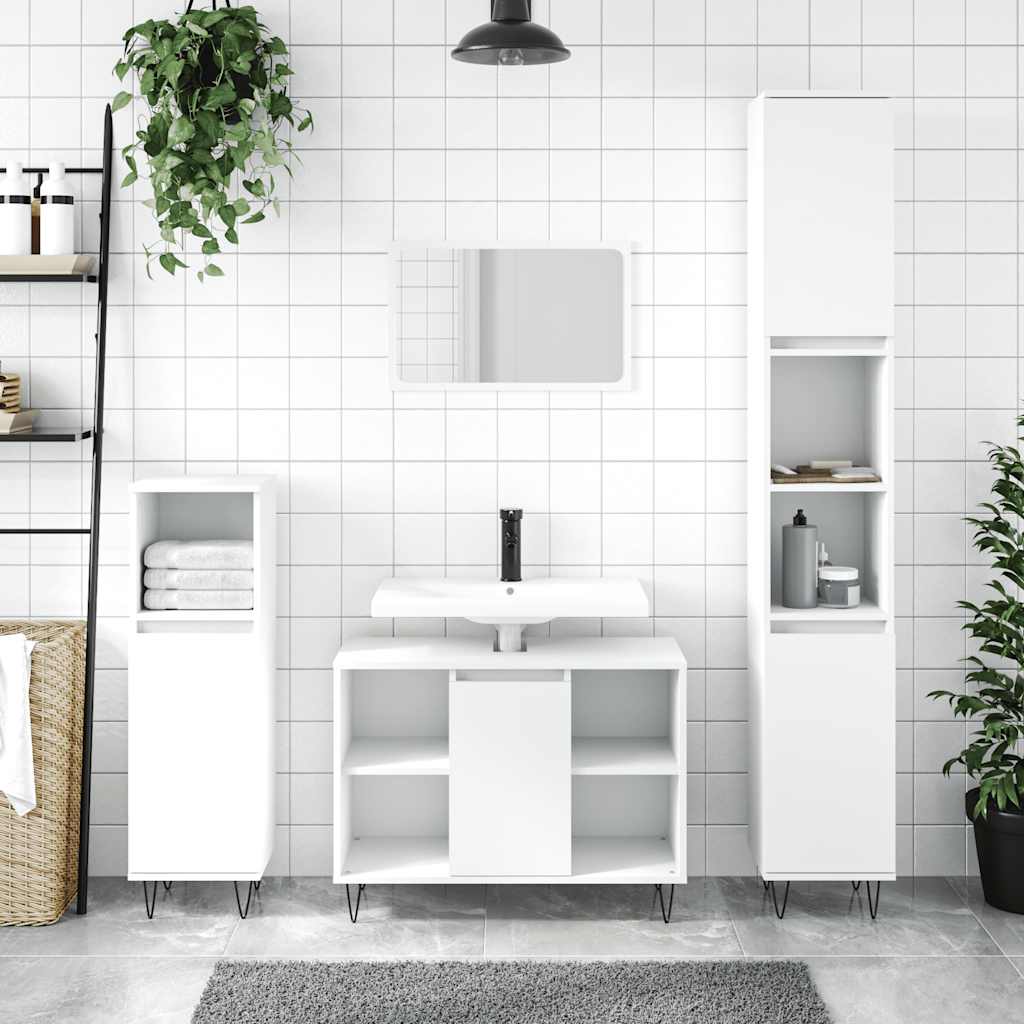 vidaXL Kúpeľňová skrinka biela 80x33x60 cm kompozitné drevo