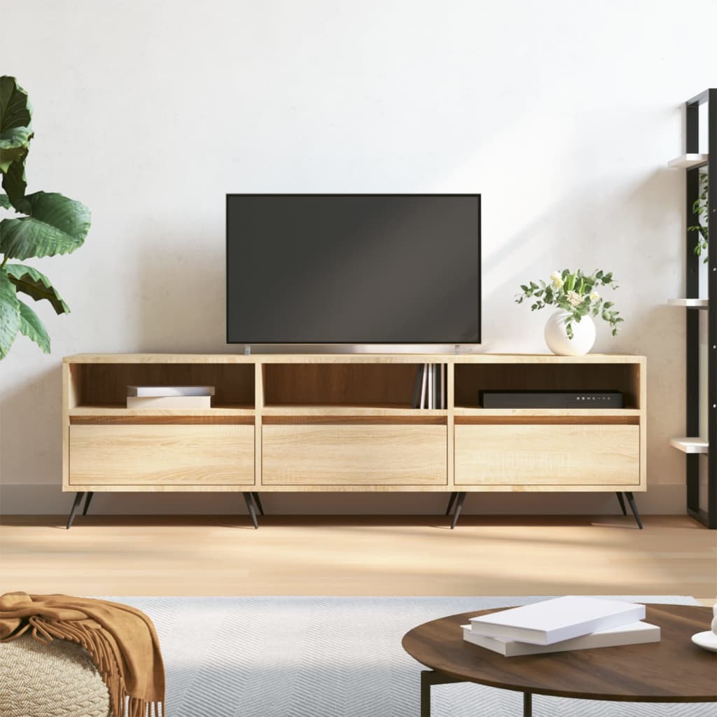 vidaXL TV skrinka dub sonoma 150x30x44,5 cm, kompozitné drevo