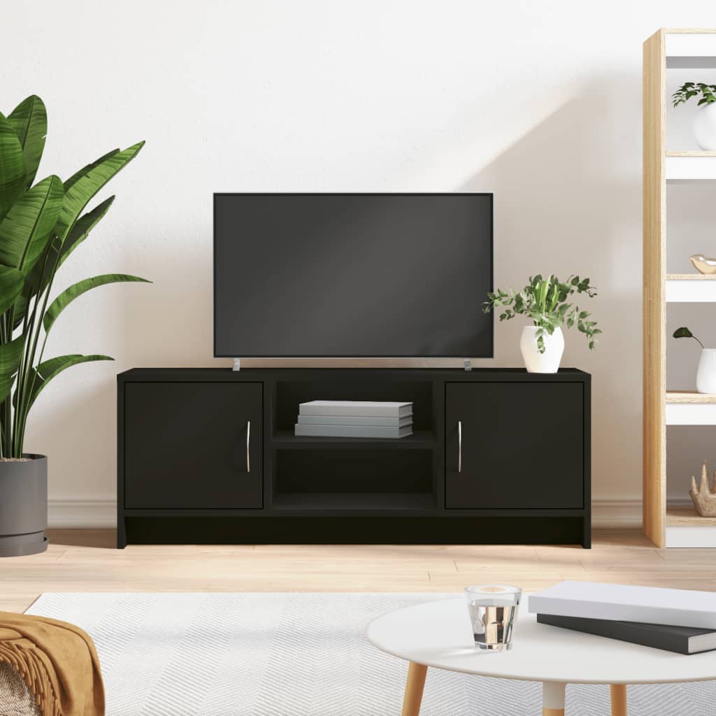 vidaXL TV skrinka čierna 102x30x37,5 cm kompozitné drevo