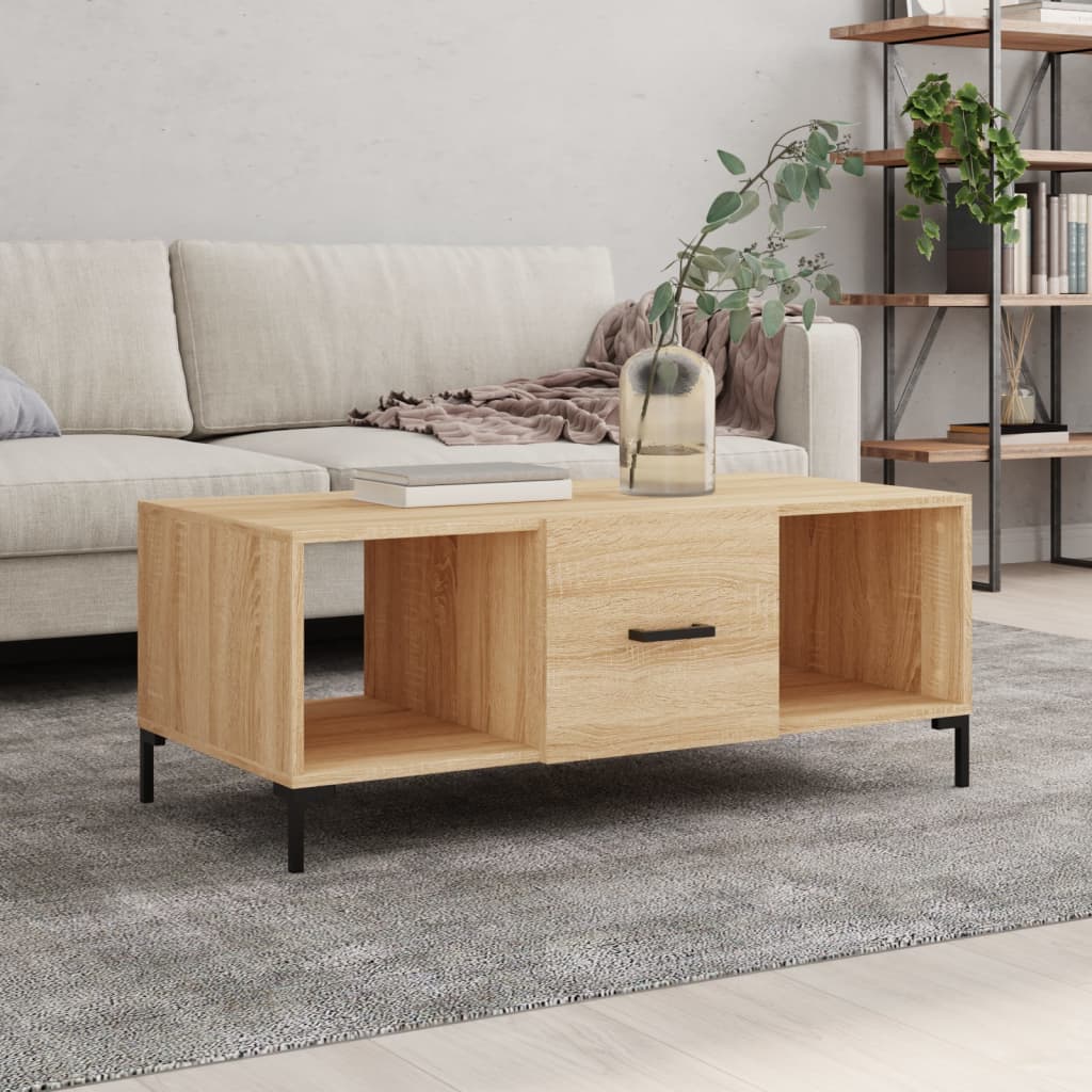 vidaXL Konferenčný stolík dub sonoma 102x50x40 cm kompozitné drevo