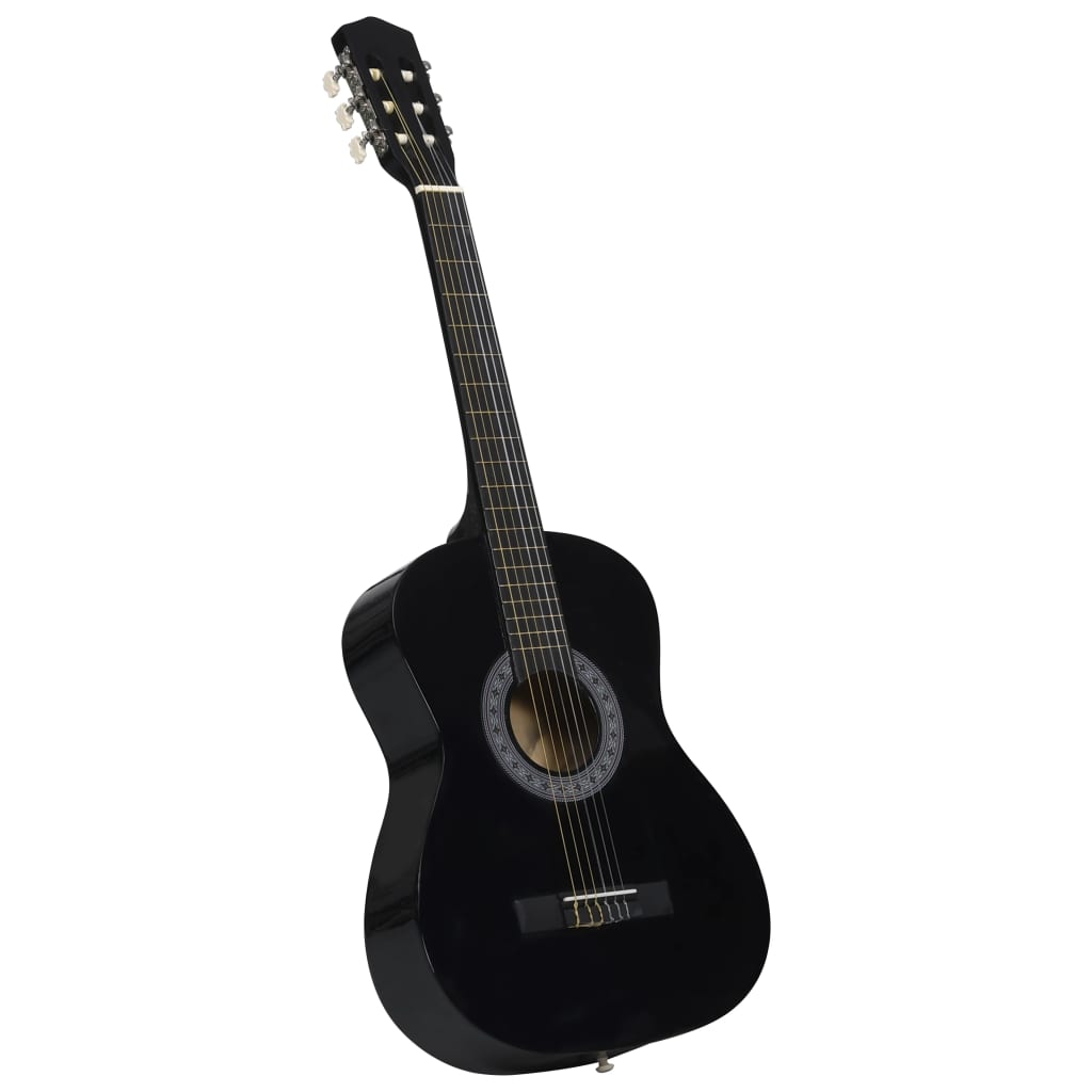vidaXL Klasická gitara pre začiatočníkov a deti čierna 3/4 39