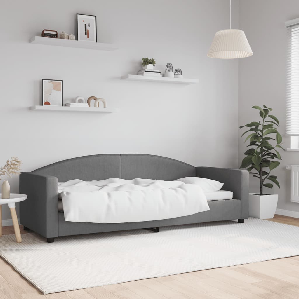 vidaXL Posteľný rám tmavosivý 80x200 cm látka