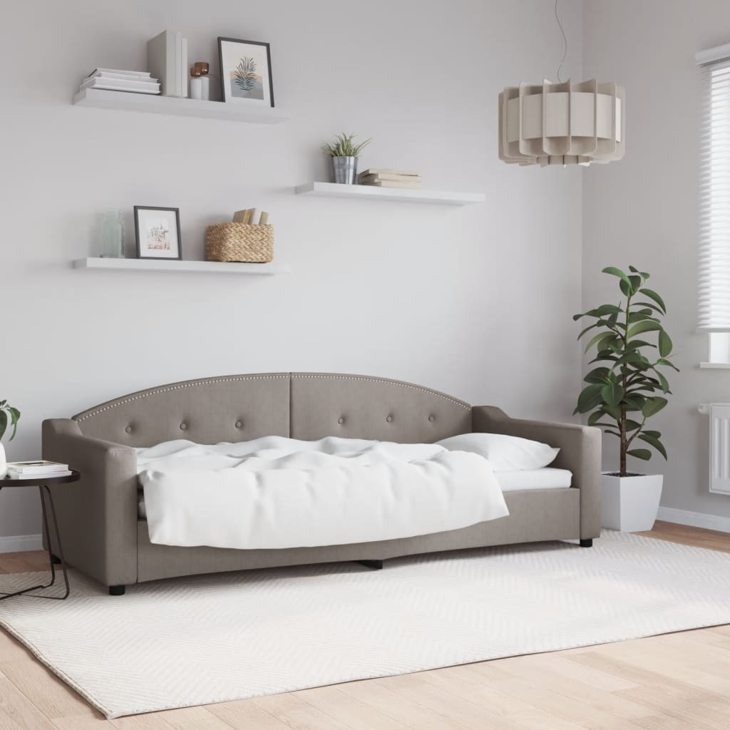 vidaXL Posteľný rám sivohnedý 80x200 cm látka