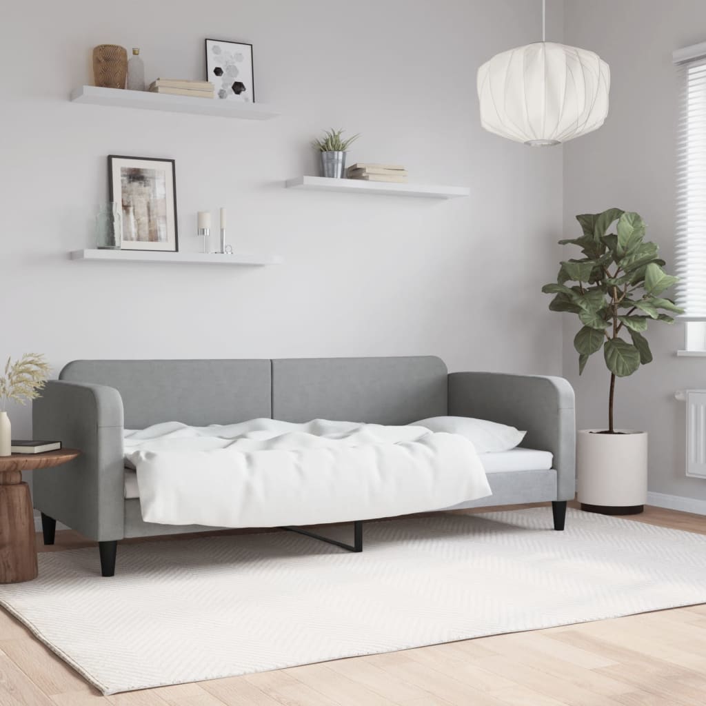 vidaXL Posteľný rám bledosivý 80x200 cm látka