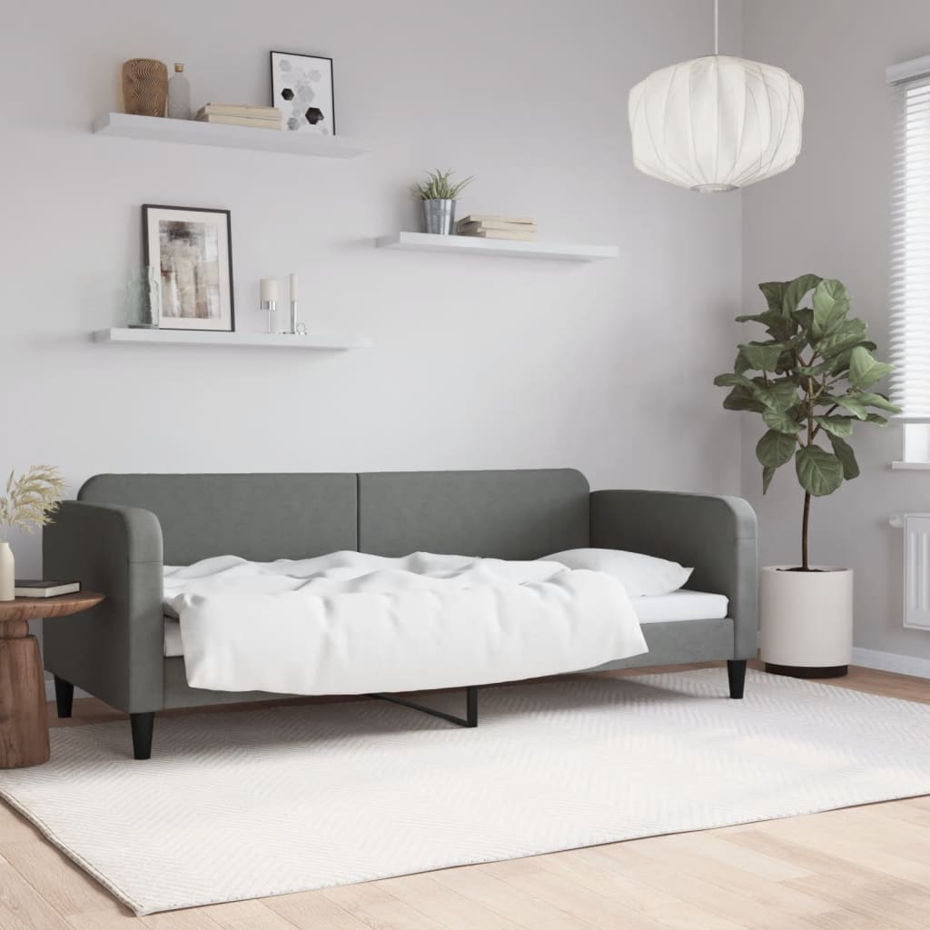 vidaXL Posteľný rám tmavosivý 80x200 cm látka