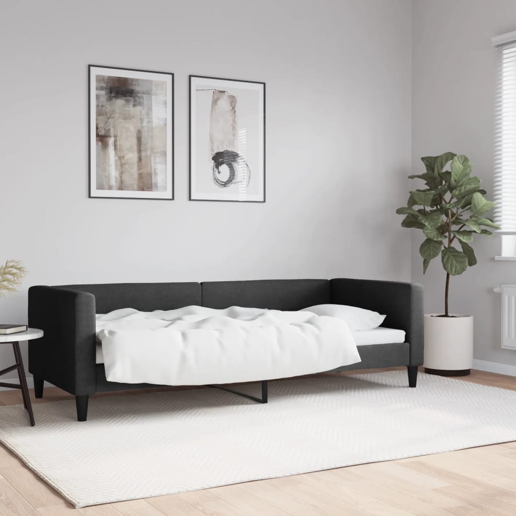 vidaXL Posteľný rám čierny 80x200 cm látka