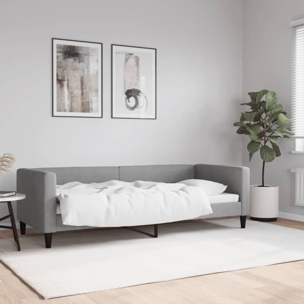 vidaXL Posteľný rám bledosivý 80x200 cm látka
