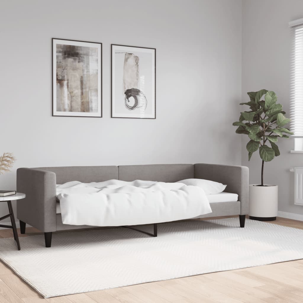 vidaXL Posteľný rám sivohnedý 80x200 cm látka