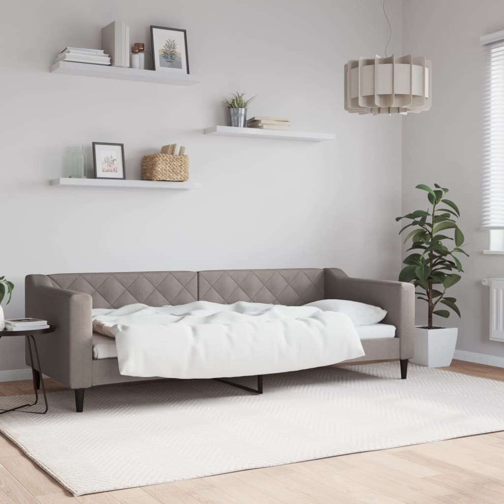vidaXL Posteľný rám sivohnedý 80x200 cm látka