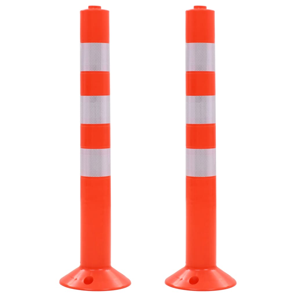 vidaXL Dopravné zahradzovacie stĺpiky, 2 ks plast 75 cm
