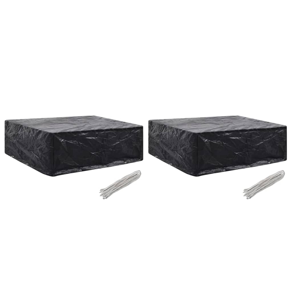 vidaXL Ochranné obaly na záhradný nábytok 2 ks 250x210x90 cm 8 očiek