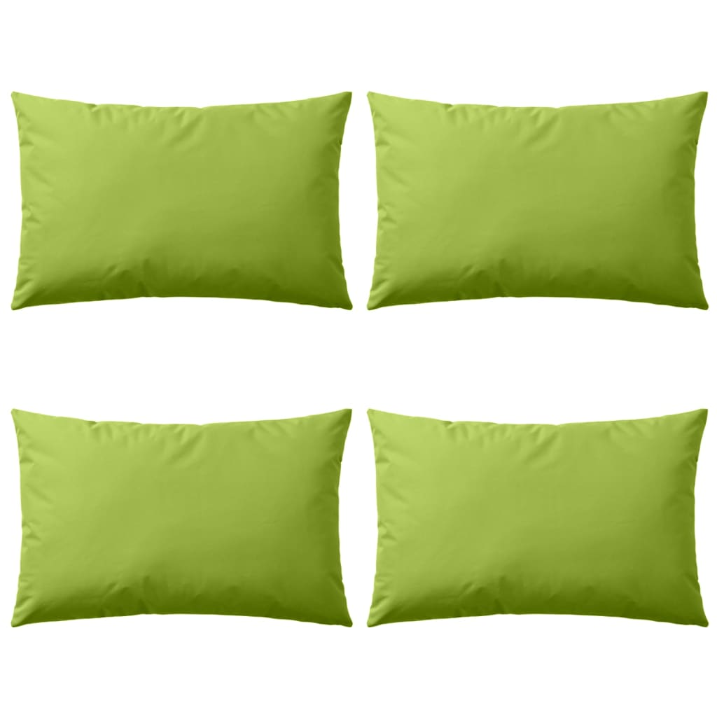 vidaXL Vankúše do exteriéru 4 ks jablkovo zelené 60x40 cm