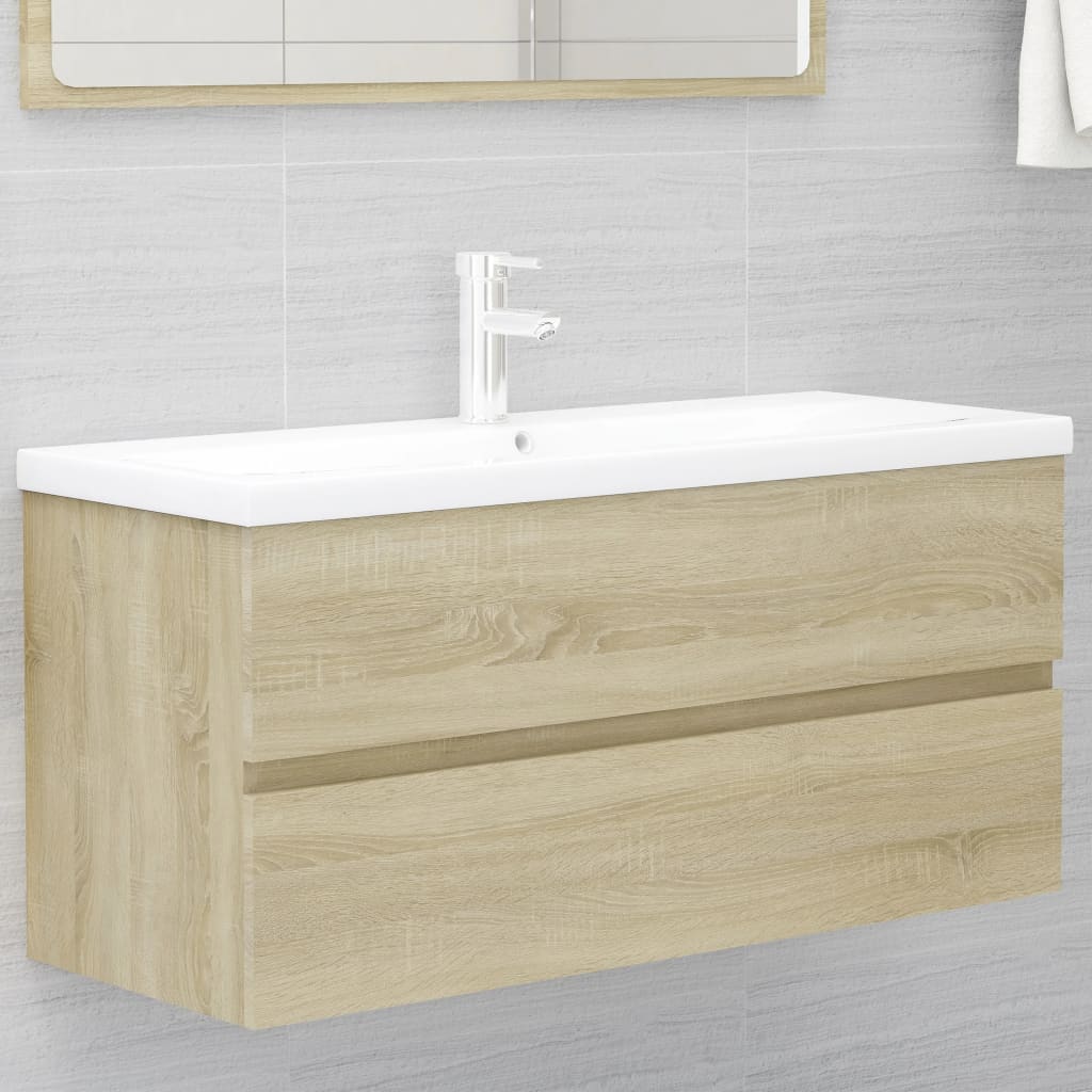 vidaXL Skrinka pod umývadlo, dub sonoma 100x38,5x45cm kompozitné drevo
