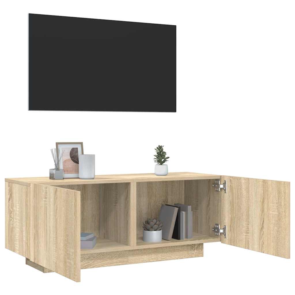 vidaXL TV skrinka dub sonoma 100x35x40 cm spracované drevo