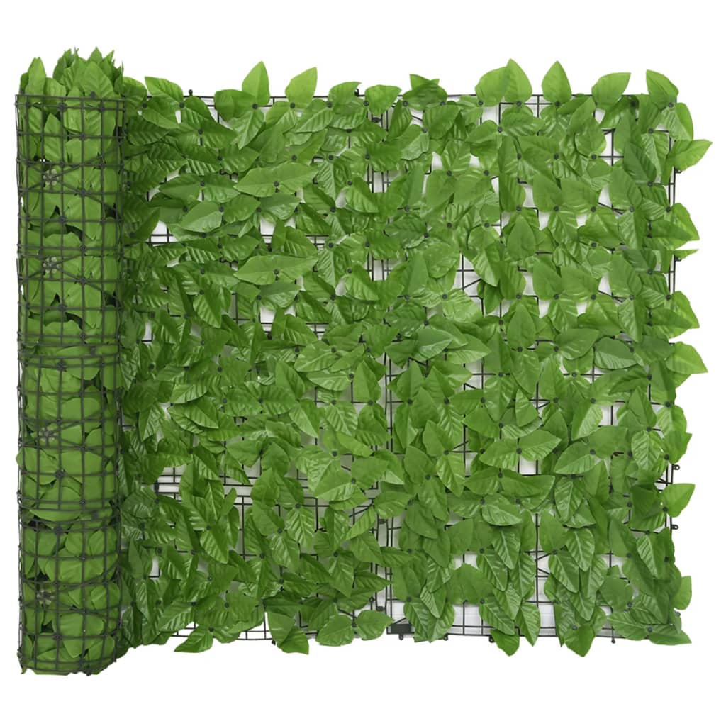 vidaXL Balkónová markíza so zelenými listami 500x100 cm