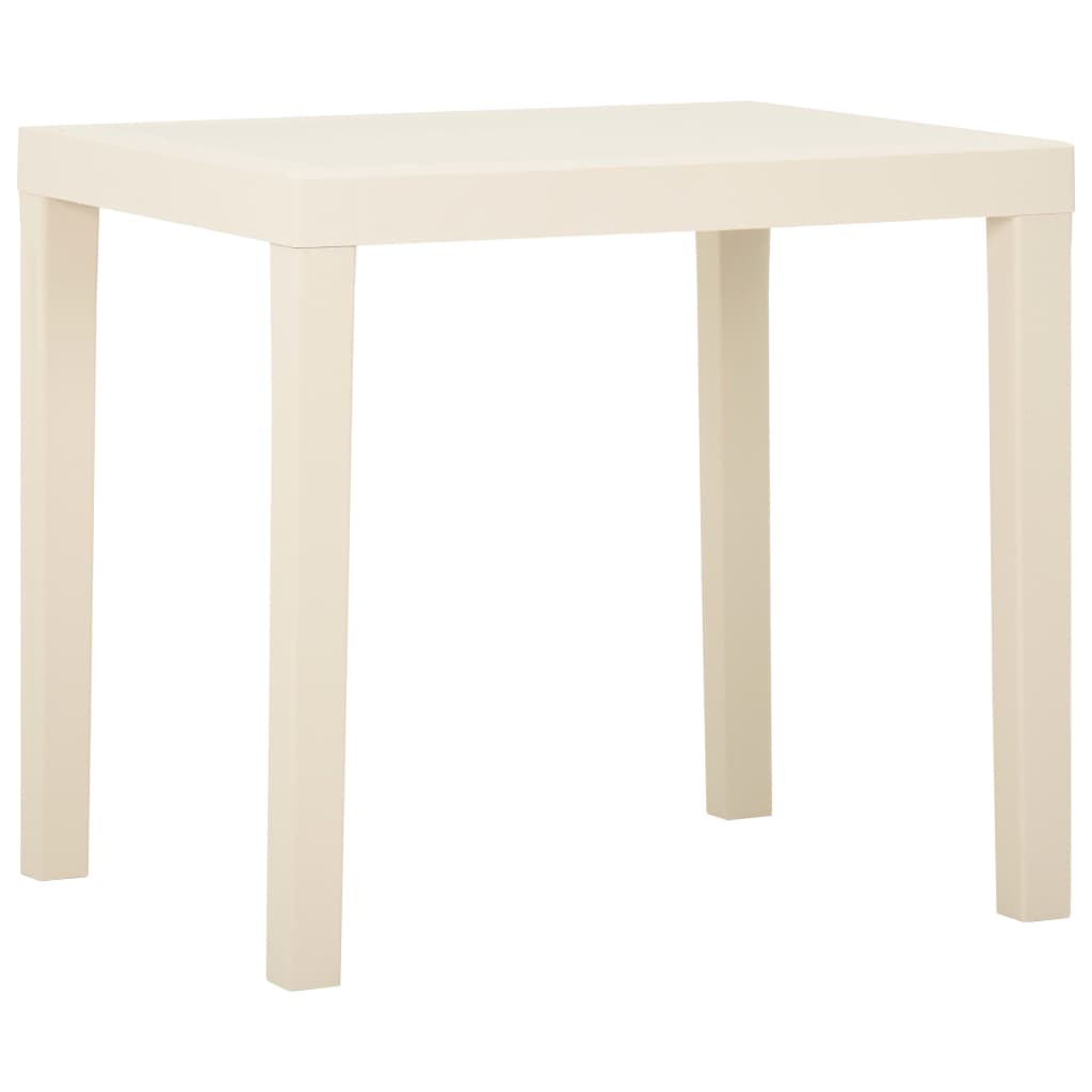 vidaXL Záhradný stôl biely 79x65x72 cm plast