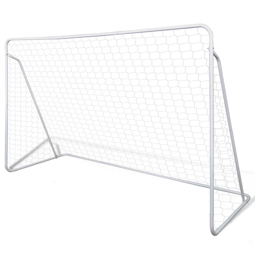 vidaXL Futbalová bránka so sieťou, oceľ 240x90x150 cm, vysokokvalitná