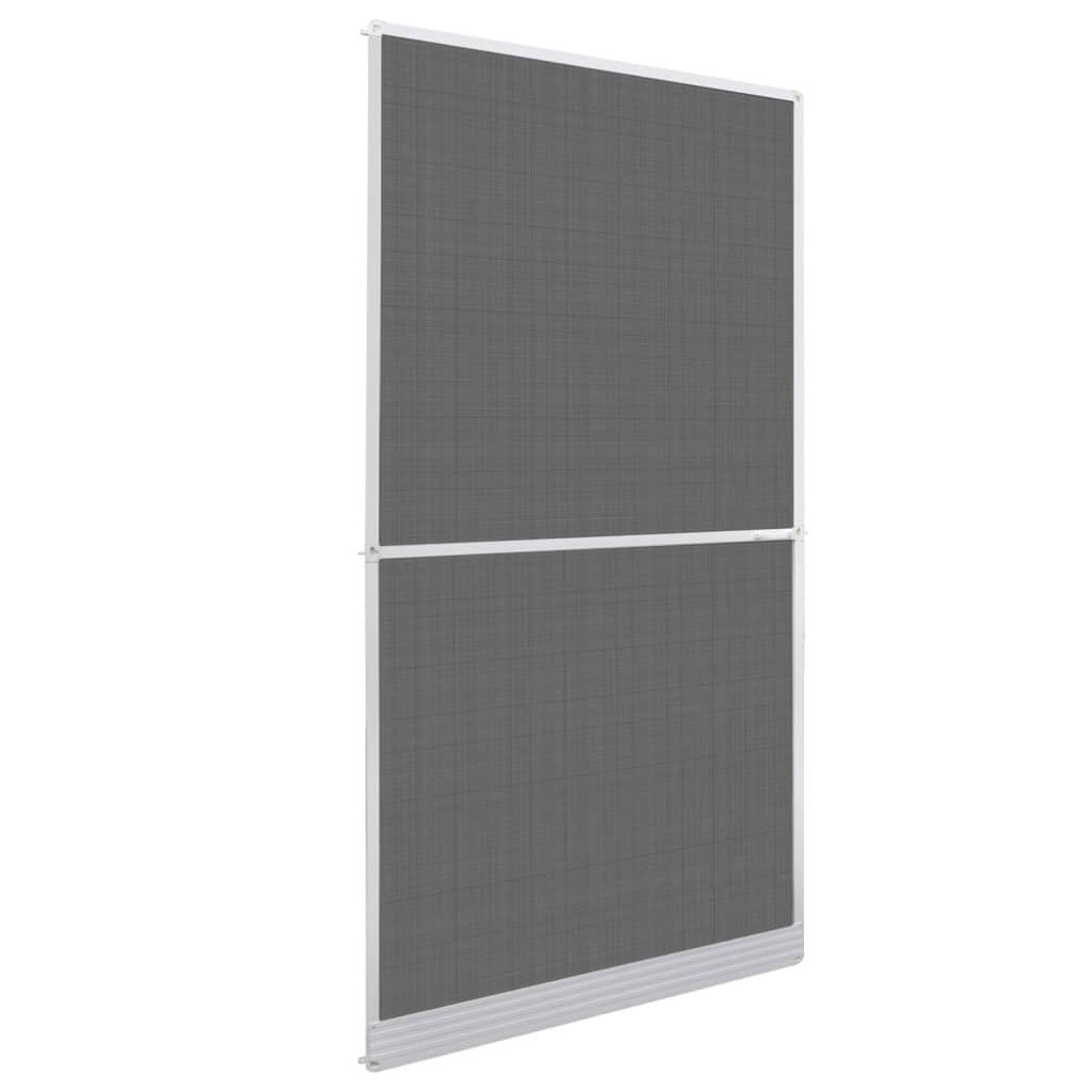vidaXL Biela sieťka proti hmyzu na dvere, s pántmi 120x240 cm