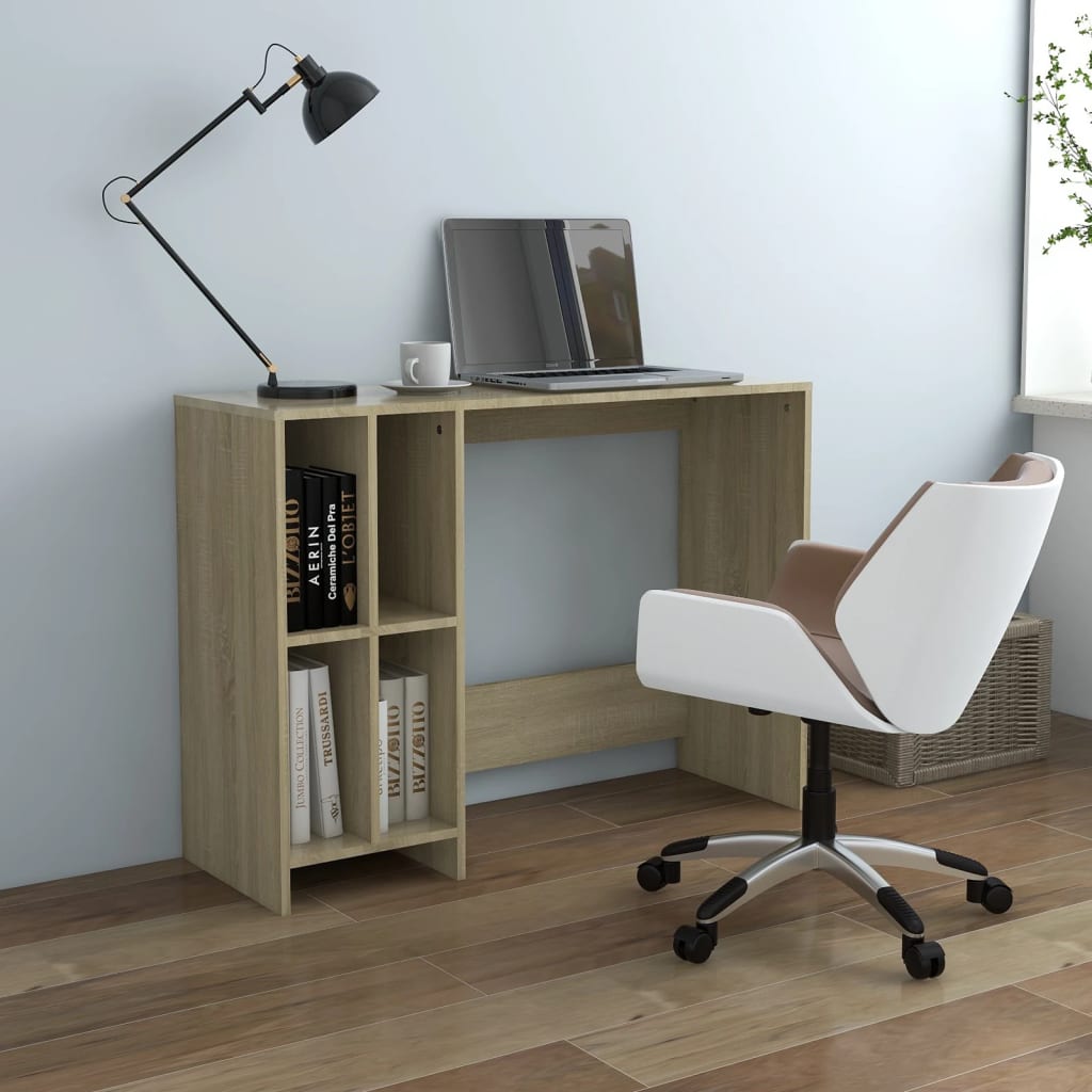 vidaXL Stôl na notebook, dub sonoma 102,5x35x75 cm, kompozitné drevo