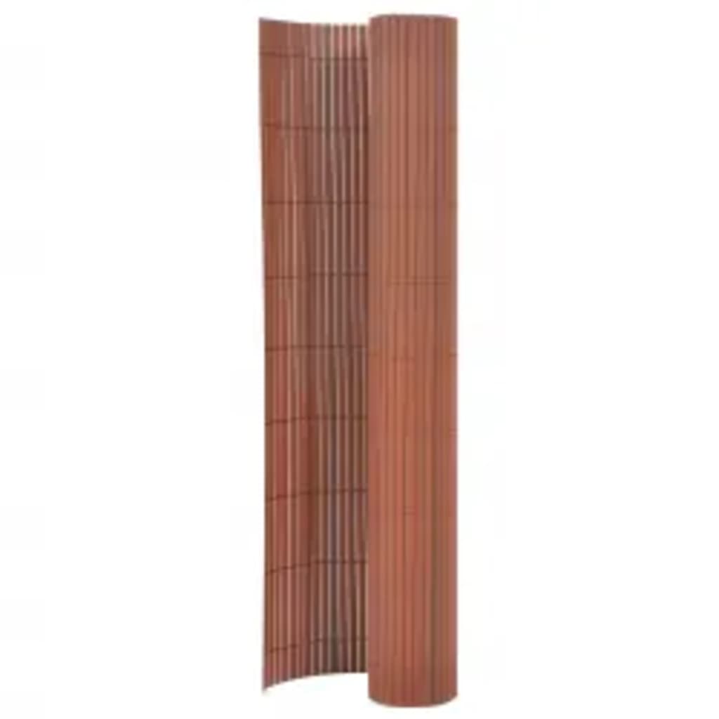 vidaXL Obojstranný záhradný plot 110x400 cm hnedý