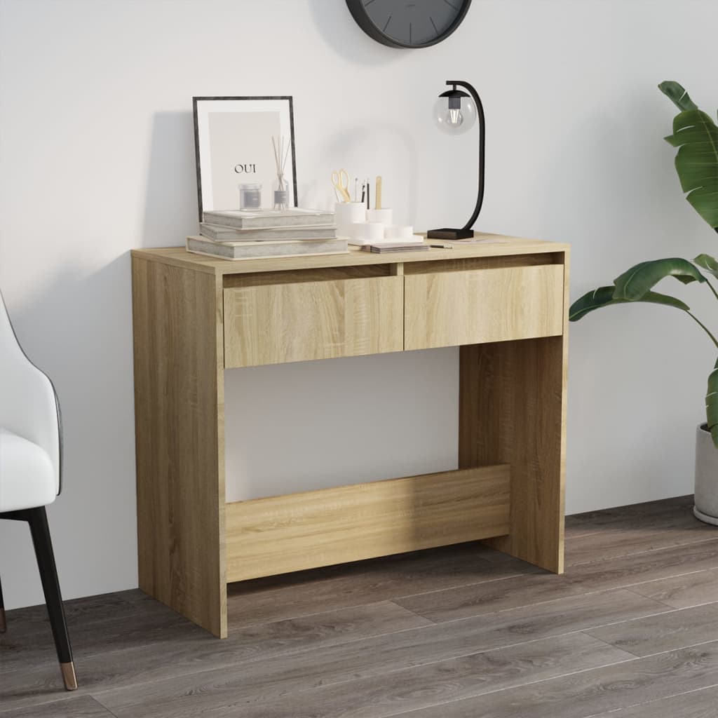 vidaXL Konzolový stolík, dub sonoma 89x41x76,5 cm, kompozitné drevo