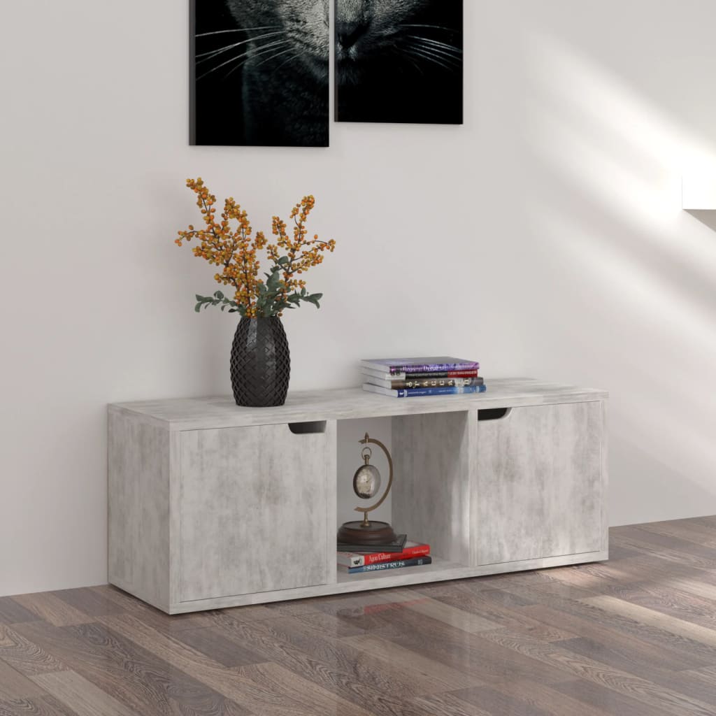 vidaXL TV skrinka, betónovo sivá 88,5x27,5x30,5 cm, kompozitné drevo