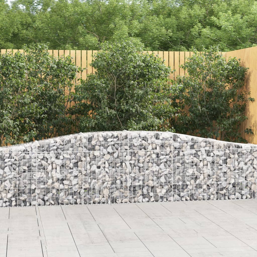 vidaXL Oblúkový gabionový kôš 25 ks 400x30x60/80 cm pozinkované železo
