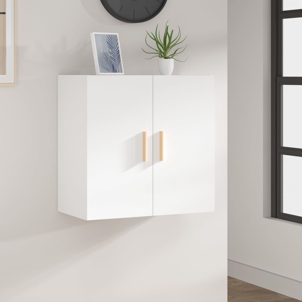 vidaXL Nástenná skrinka biela 60x30x60 cm spracované drevo