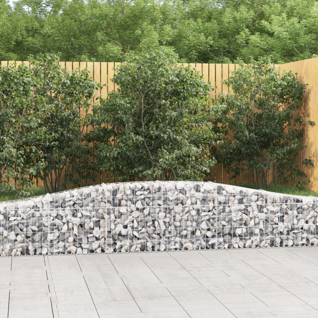 vidaXL Oblúkový gabionový kôš 20 ks 400x30x40/60 cm pozinkované železo