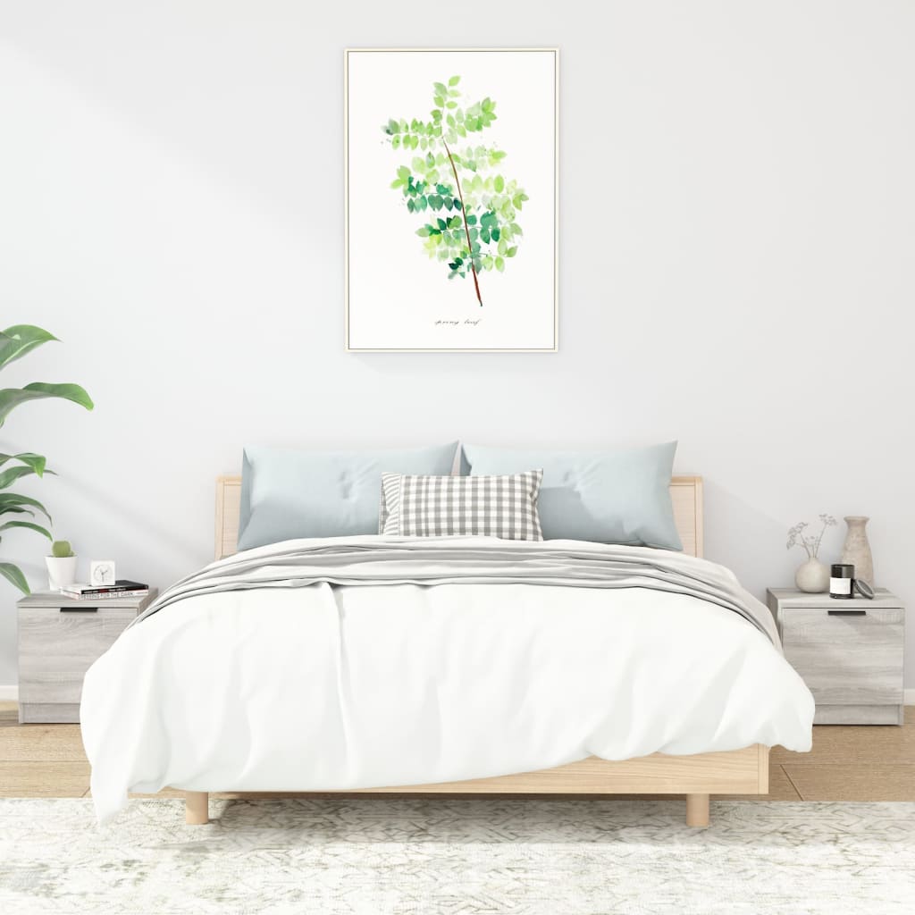 vidaXL Nočné stolíky 2 ks sivý dub sonoma 40x39x40 cm