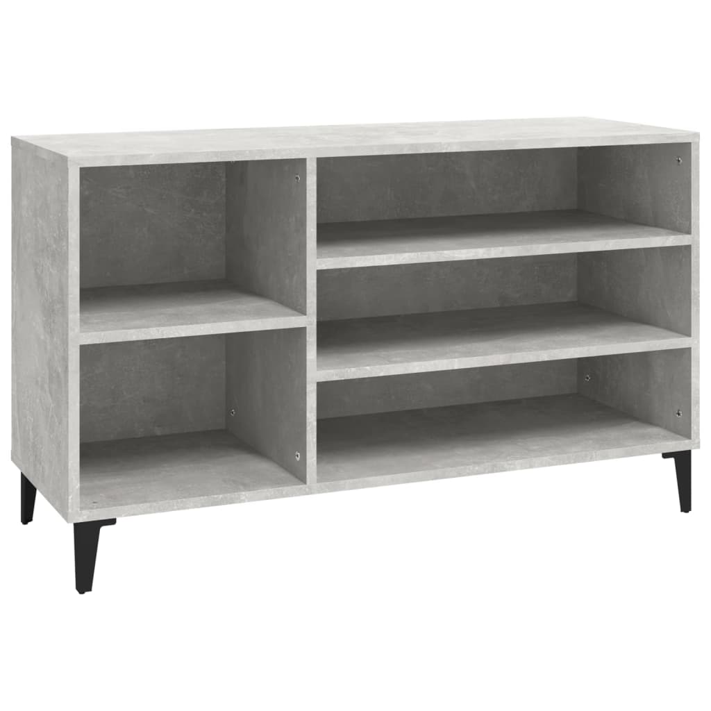 vidaXL Botník betónovo sivý 102x36x60 cm spracované drevo