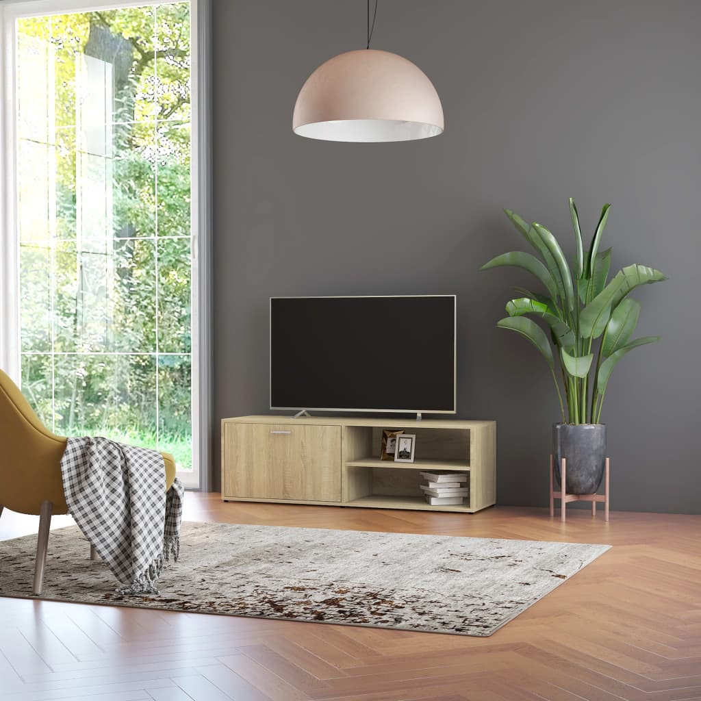 vidaXL TV skrinka, dub sonoma 120x34x37 cm, kompozitné drevo
