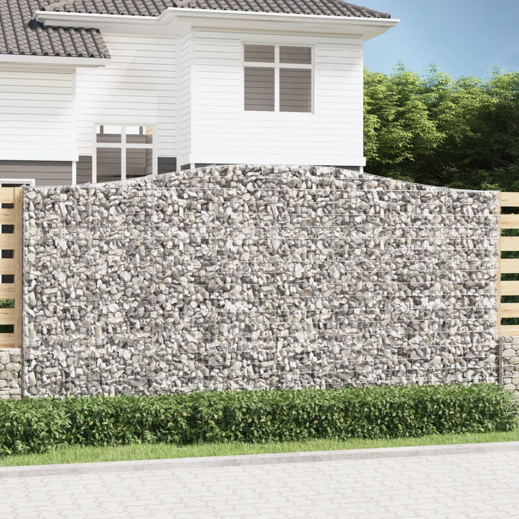vidaXL Oblúkový gabionový kôš 2 ks 400x30x200/220cm pozinkované železo